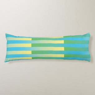 Blue Yellow Green Striped Pattern Body Pillow