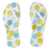 Blue & Yellow Large Bokeh Confetti Dots Pattern