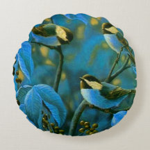 Blue yellow little birds   