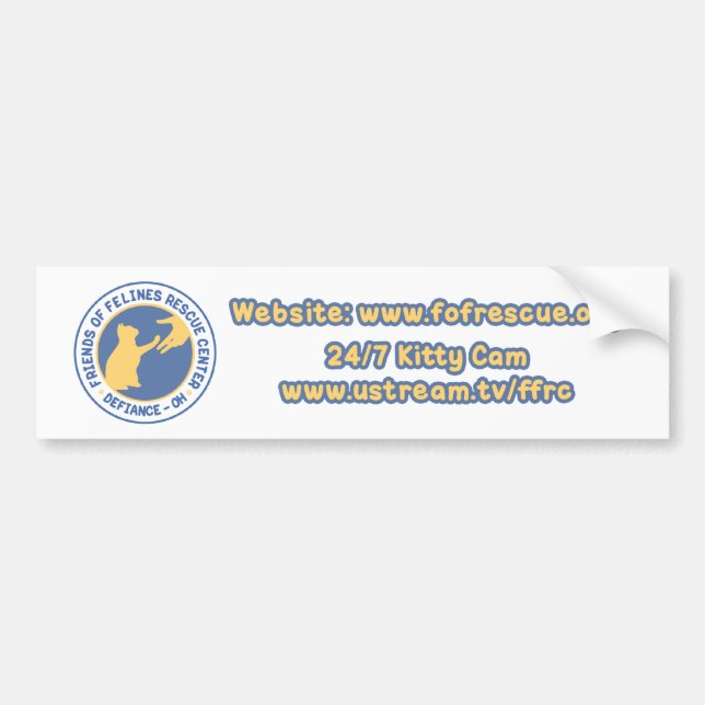 Blue/Yellow Logo Bumper Sticker (Front)