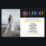 Blue Yellow Logo Photos Promo Small Business Flyer<br><div class="desc">Blue, yellow, and white marketing flyers for your small business personalized with your logo, photos, QR code, and custom text. Personalized promo flyers for your small business, perhaps photography, landscaping, beauty, wellness, and more. Add photos, address, social media, phone number and any information your future clients and customers might need....</div>