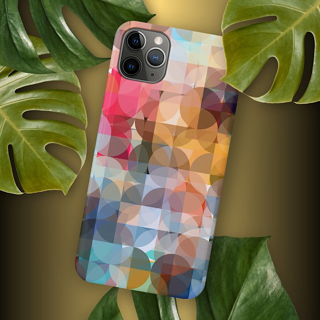 Blue Yellow Orange Pink Purple Mosaic Art Pattern Case-Mate iPhone Case (Creator Uploaded)