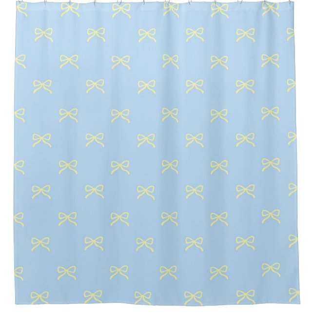 Blue Yellow Pastel Bow Pattern Pretty Feminine (Front)