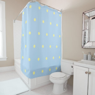 Blue Yellow Pastel Polka Dots Pattern Whimsical