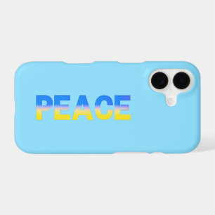 Blue yellow PEACE Ukraine Inspiration minimalist