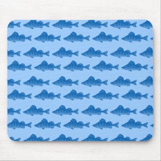 Blue Yellow Perch Fish Mouse Pad