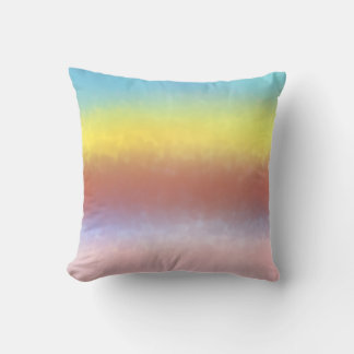 Blue Yellow Pink Throw Pillow