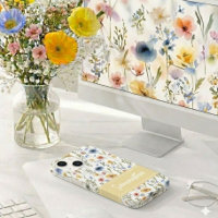 Blue Yellow Pink Watercolor Wildflower Name