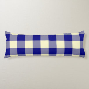 Blue Yellow Plaid Chequered Pattern Body Pillow