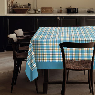 Blue Yellow Plaid Tablecloth Gift for His Kitchen