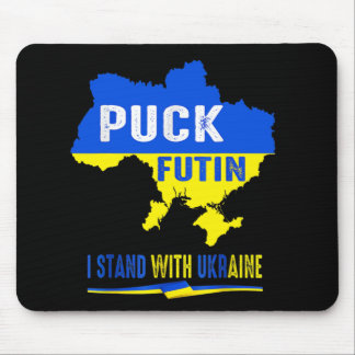 BLUE & YELLOW PUCK FUTIN COUNTRY SIGN MOUSE PAD
