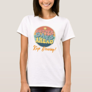 Blue Yellow Retro Simple Motivation T-Shirt