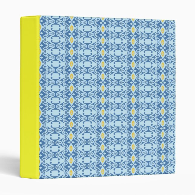 blue yellow shapes binder (Front/Spine)