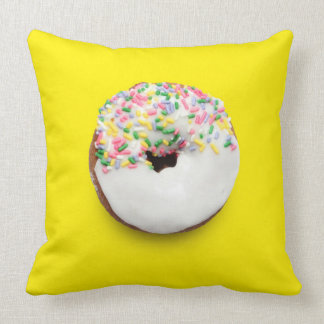 Blue & Yellow Square Sprinkle Doughnut Pillow