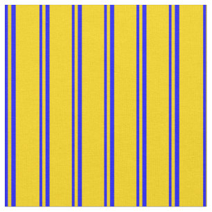 Blue & Yellow Stripes Fabric