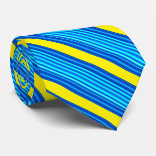 Blue Yellow Stripes Tie