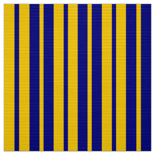 Blue Yellow Stylish Stripes Pattern Design  Fabric