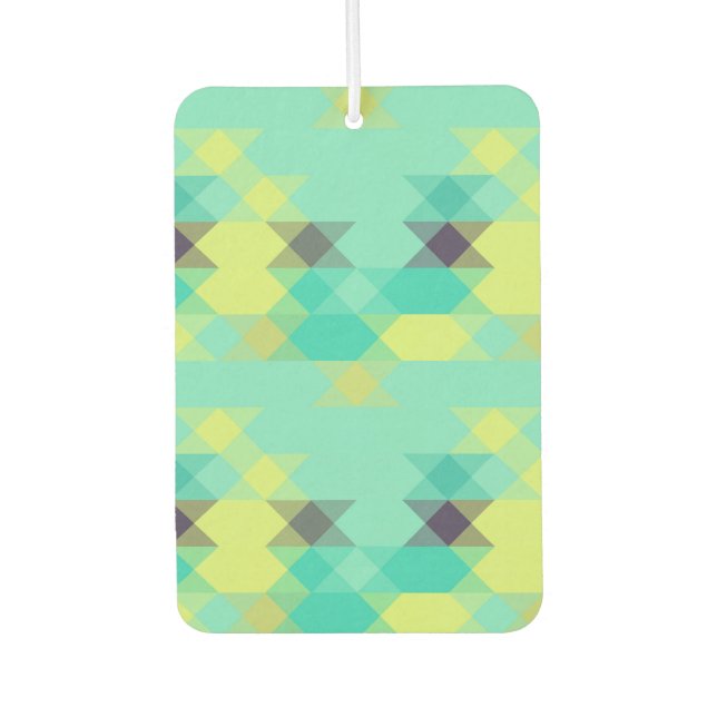 blue yellow turquoise yellow and aqua  air freshener (Front)