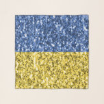 Blue yellow Ukraine flag glitter faux sparkles Scarf<br><div class="desc">Blue yellow gold shiny sparkles glitters faux sparkle glamour for her. We use photos of sparkles.</div>