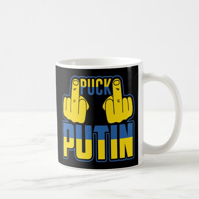 BLUE & YELLOW UKRANIAN SUPPORT COFFEE MUG (Right)