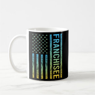 Blue Yellow USA Flag - Franchisee  Coffee Mug