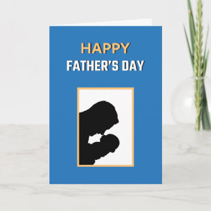 Blue Yellow White Best Dad Ever Happy Father's Day Card