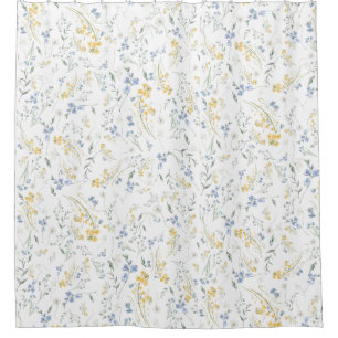 Blue Yellow Wildflower Pattern