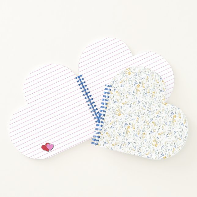 Blue Yellow Wildflower Pattern Notebook (Inside)