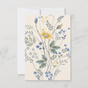 Blue & Yellow Wildflowers Response Card