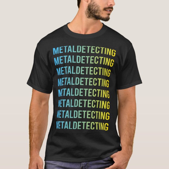 Blue Yellowtal Detecting Detectorist T-Shirt (Front)