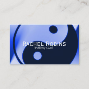 Blue yin yang health and wellbeing business card
