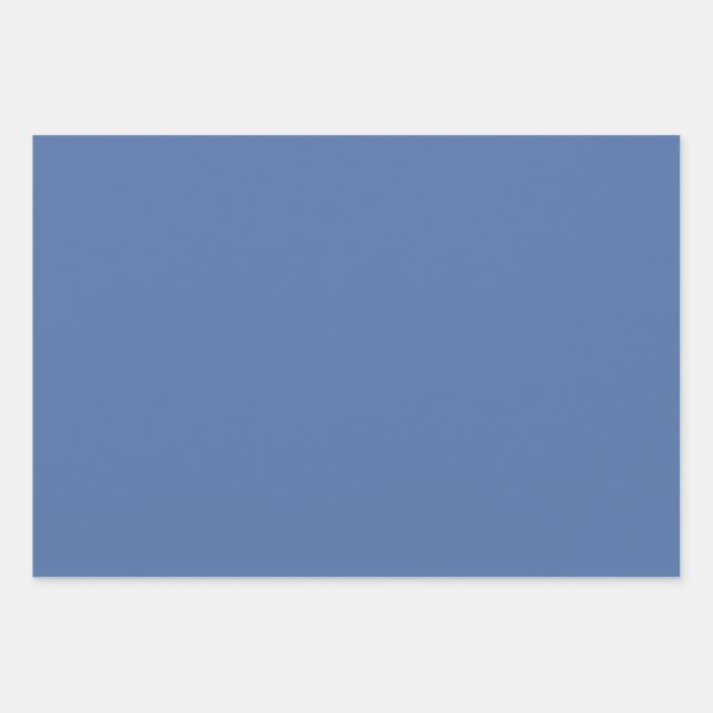 Blue yonder (solid colour)  wrapping paper sheet (Front)