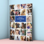 Blue Your Photos Insta Collage 2024 Planner<br><div class="desc">Photo insta collage blue planner featuring 22 photos of your family and friends,  your name,  and the year.</div>