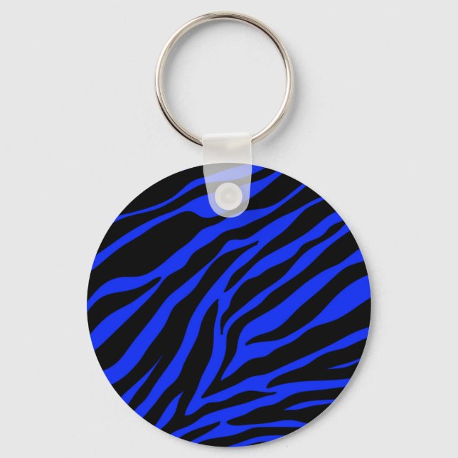 blue zebra keychain (Front)