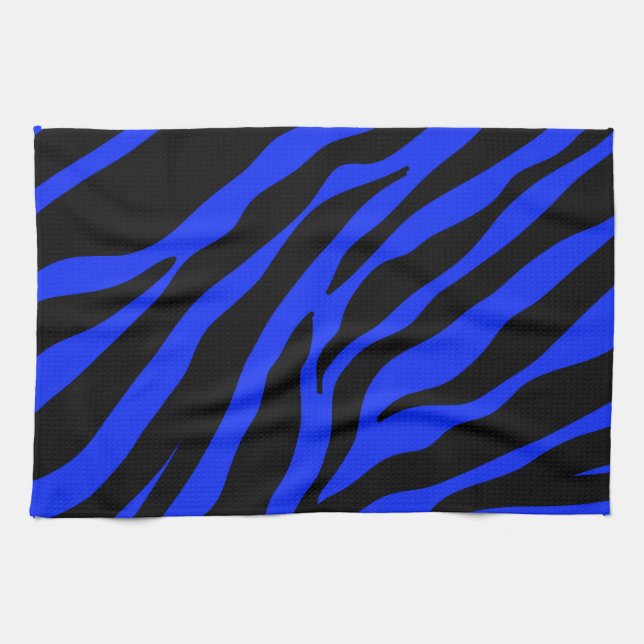 blue zebra kitchen towel (Horizontal)
