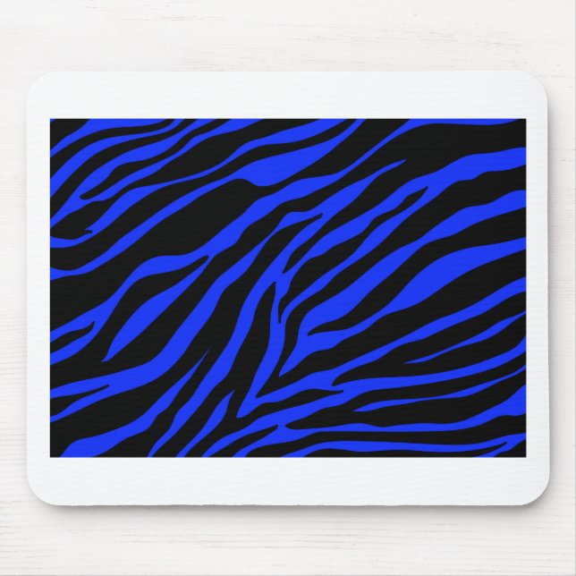 blue zebra mouse pad (Front)