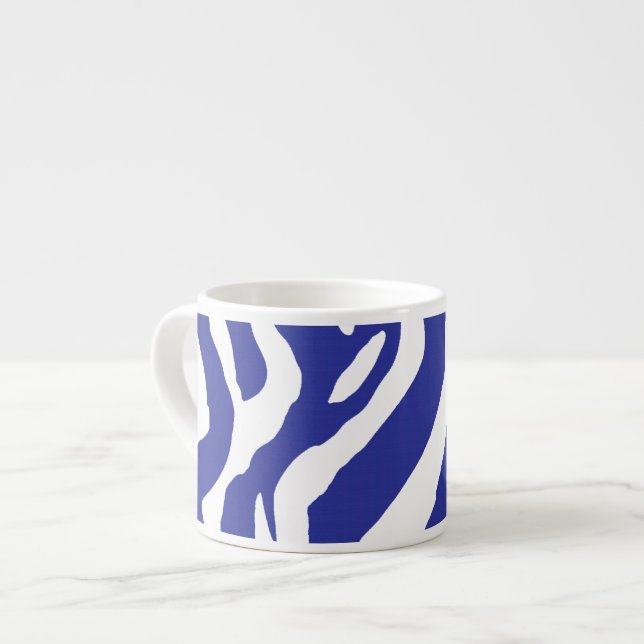 Blue zebra mug (Front Left)