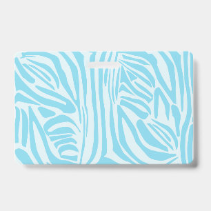 Blue Zebra Pattern Badge
