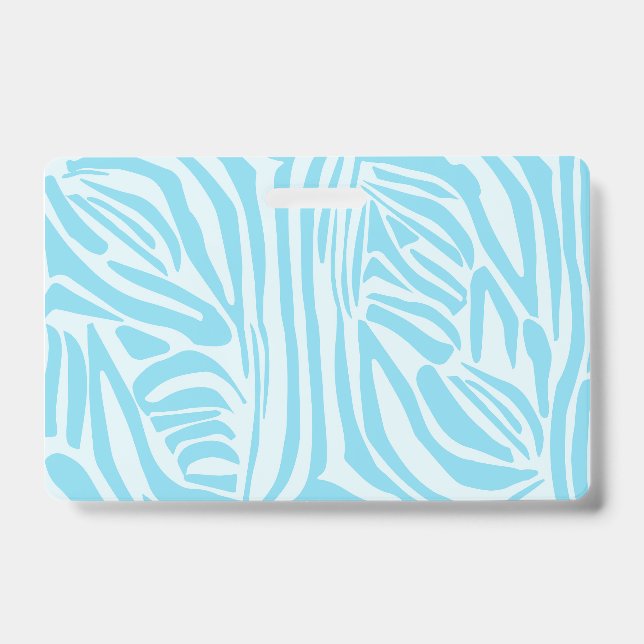 Blue Zebra Pattern Badge (Front)