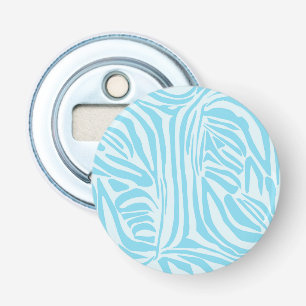 Blue Zebra Pattern Bottle Opener