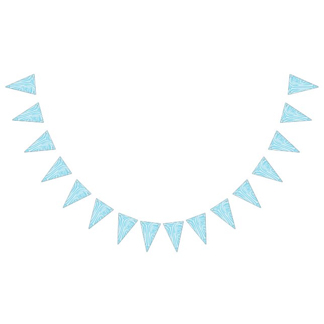 Blue Zebra Pattern Bunting Flags (All)