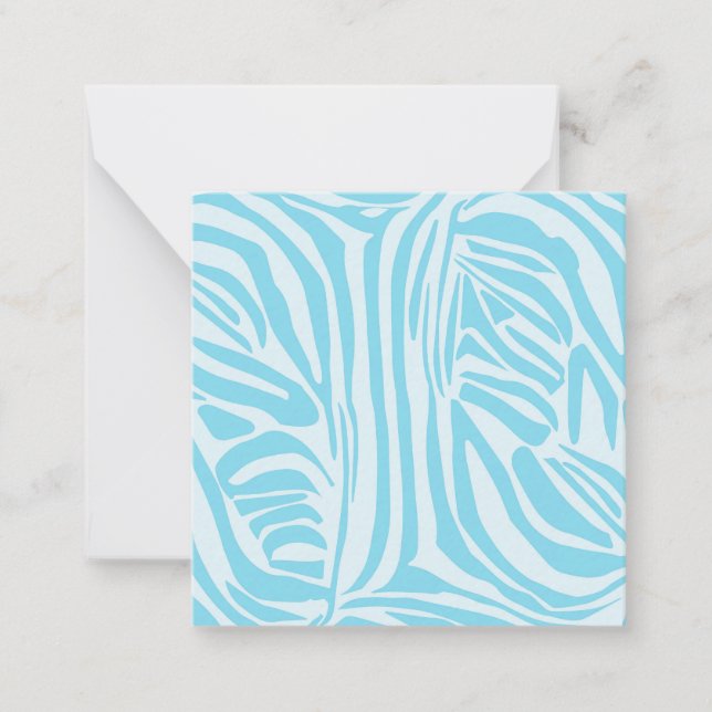Blue Zebra Pattern Card (Front)