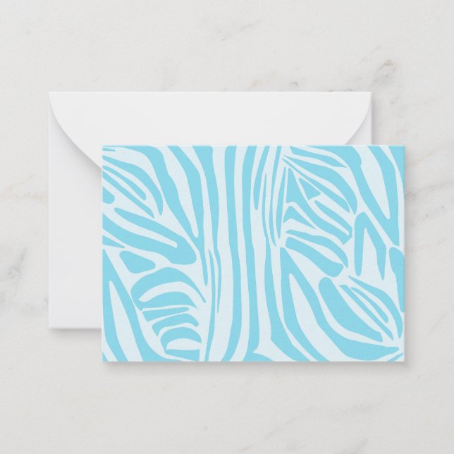 Blue Zebra Pattern Card (Front)