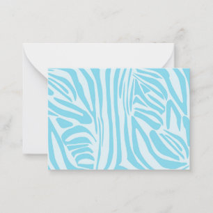 Blue Zebra Pattern Card