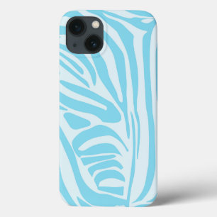 Blue Zebra Pattern iPhone 13 Case