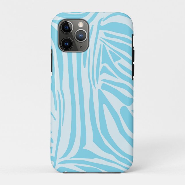 Blue Zebra Pattern Case-Mate iPhone Case (Back)