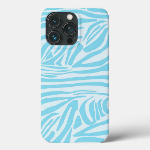 Blue Zebra Pattern iPhone 13 Pro Case