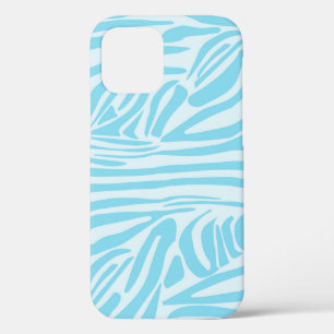 Blue Zebra Pattern iPhone 12 Case