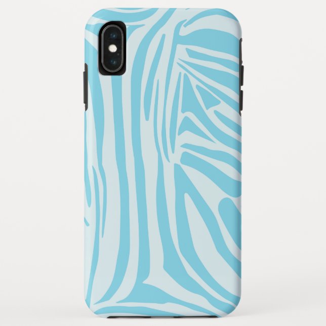 Blue Zebra Pattern Case-Mate iPhone Case (Back)