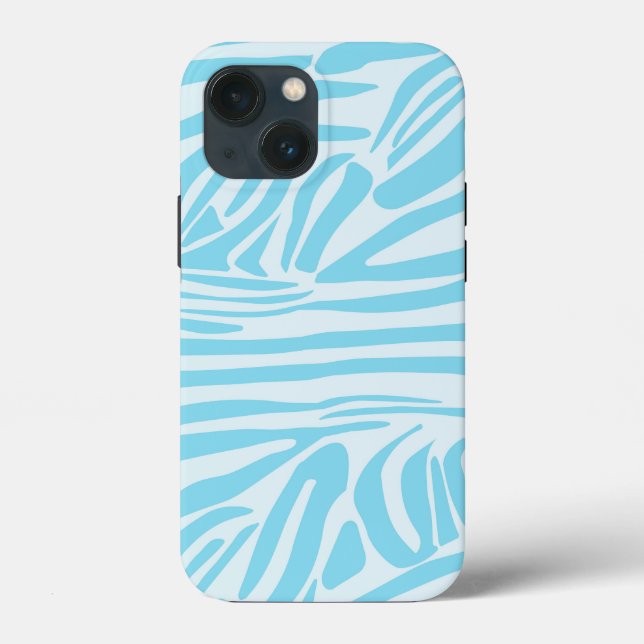 Blue Zebra Pattern Case-Mate iPhone Case (Back)